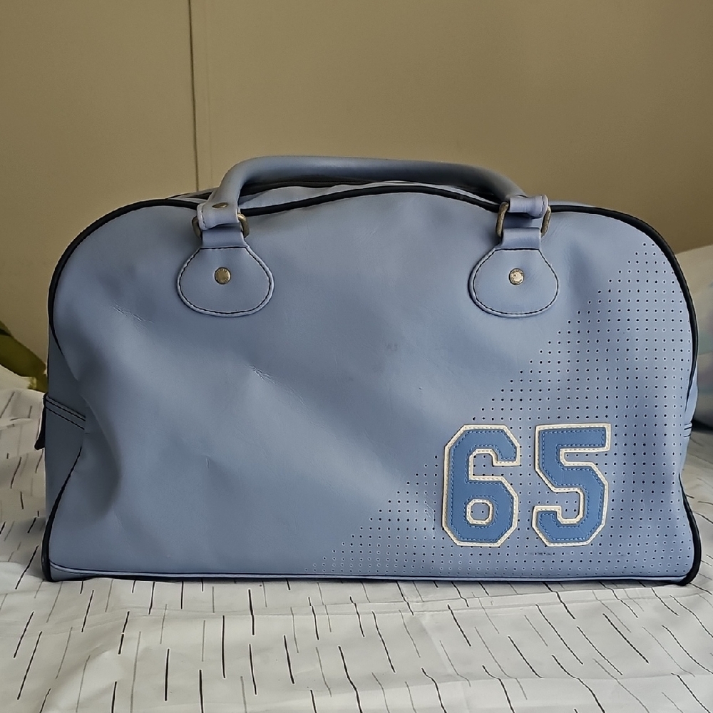 Express Light Blue Duffel Bag with Number 65